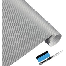 Silber Carbon Vinyl Wrap