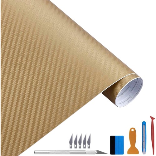 Vinylfolie karbonfaser gold - vinylfolie,